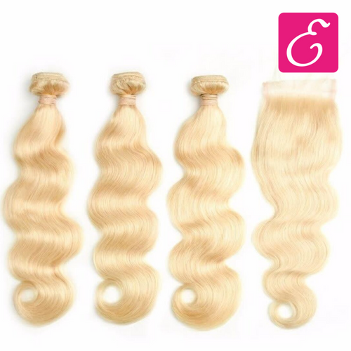 Blonde (613) Body Wave Bundle Deal with Closure - ExtenCity Hair 