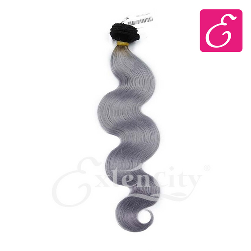 Ombre (1B/Grey) Body Wave Human Hair Weft - ExtenCity Hair 