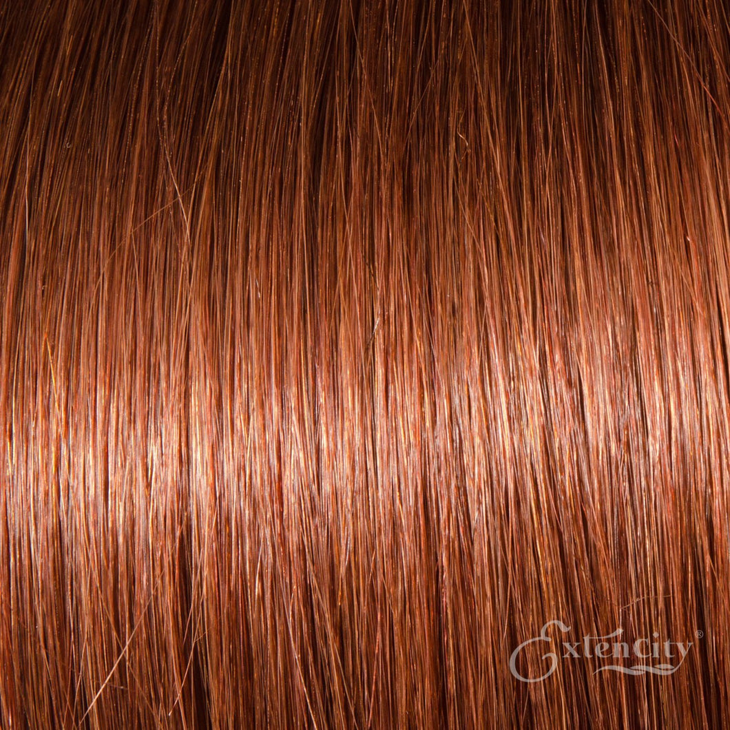 Dark Auburn (#33) Human Hair 10 Piece Clip-ins - ExtenCity Hair 