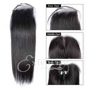 4x4 Straight Freestyle Part Closure - ExtenCity Hair 